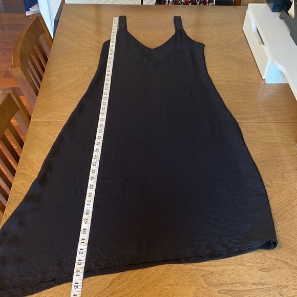 Rag & Bone Zoe Black Flowy Asymmetrical Slip Midi Dress Size Petite Small - Picture 10 of 12